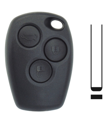 Coque de clé Renault 3 boutons pour  Clio III, Kangoo II, Master III, Modus, Trafic III