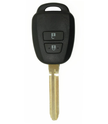 Coque De Clé Télécommande 2 Boutons Pour Toyota RAV4, Auris, Yaris, Urban Cruiser - Noire - Avec Embryon De Clé