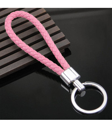 Porte clés Tresse Rose