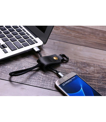 Porte clé chargeur Noir USB / MICRO-USB