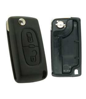 Coque compatible Peugeot / Citroën 2 boutons / 0523 Coque compatible Peugeot / Citroën 2 boutons / 0523