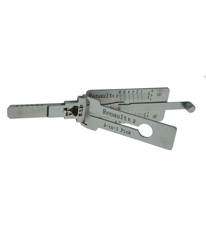 Lishi RENAULT-V2 crocheteur décodeur pour RENAULT-V2 2-in-1 Mr Li Lishi RENAULT-V2 crocheteur décodeur pour RENAULT-V2 2-in-1 Mr Li