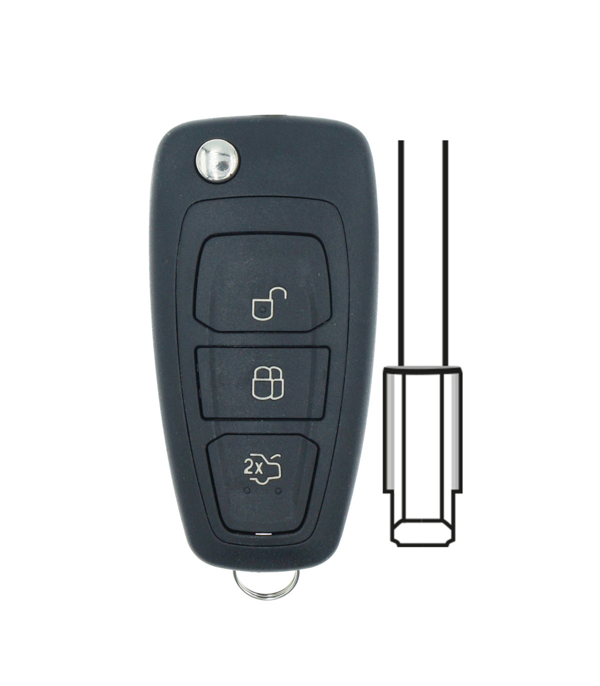 Coque clé Opel 2 boutons pour Meriva, Signum, Tigra etc..