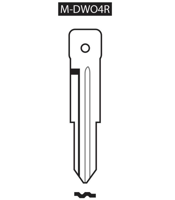 M-DWO4R, Ebauche pour clé à transpondeur profil DWO4R M-DWO4R, Ebauche pour clé à transpondeur profil DWO4R