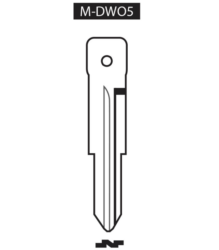 M-DWO5, Ebauche pour clé à transpondeur profil DWO5 M-DWO5, Ebauche pour clé à transpondeur profil DWO5