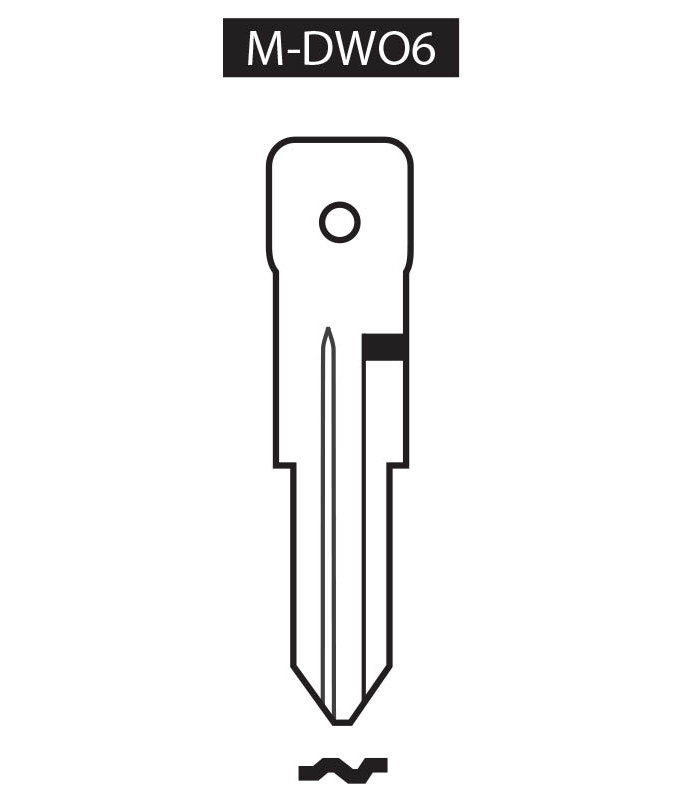 M-DWO6, Ebauche pour clé à transpondeur profil DWO6 M-DWO6, Ebauche pour clé à transpondeur profil DWO6