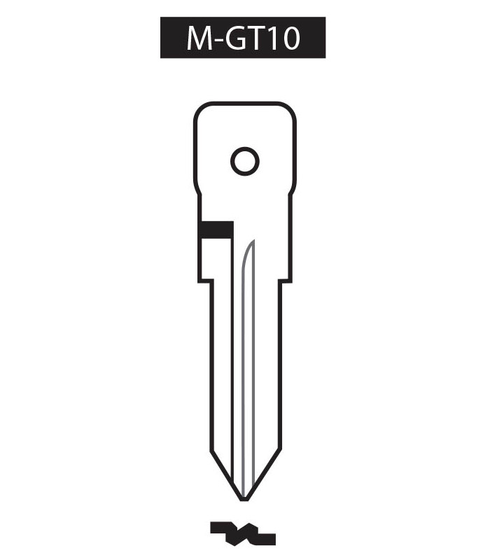 M-GT10, Ebauche pour clé à transpondeur profil GT10