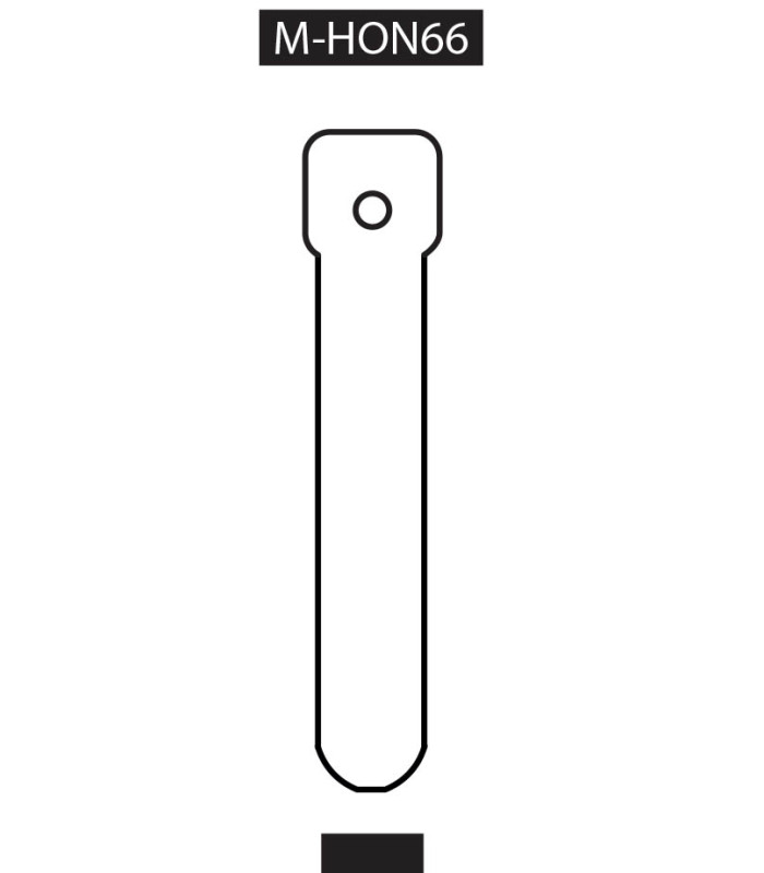 M-HON66, Ebauche pour clé à transpondeur profil HON66 M-HON66, Ebauche pour clé à transpondeur profil HON66