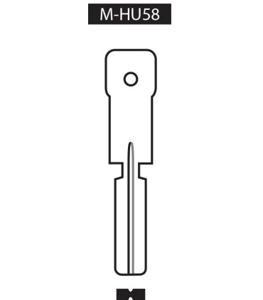 M-HU58, Ebauche pour clé à transpondeur profil HU58