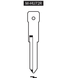 M-HU72R, Ebauche pour clé à transpondeur profil HU72R M-HU72R, Ebauche pour clé à transpondeur profil HU72R