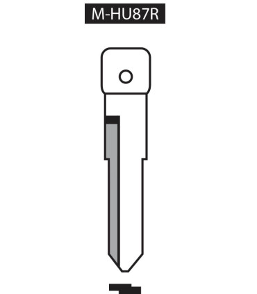 M-HU87R, Ebauche pour clé à transpondeur profil HU87R