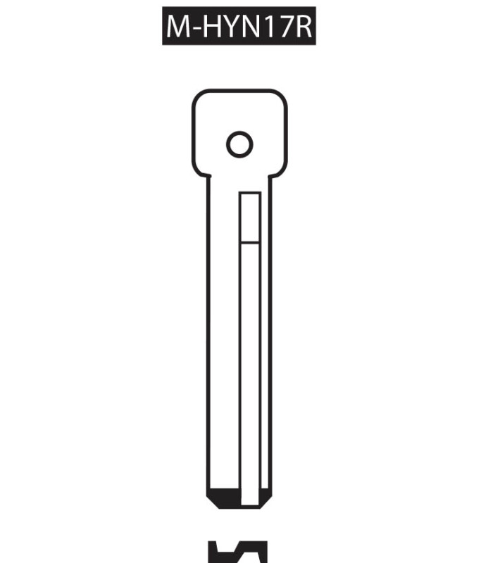 M-HYN17R, Ebauche pour clé à transpondeur profil HYN17R M-HYN17R, Ebauche pour clé à transpondeur profil HYN17R