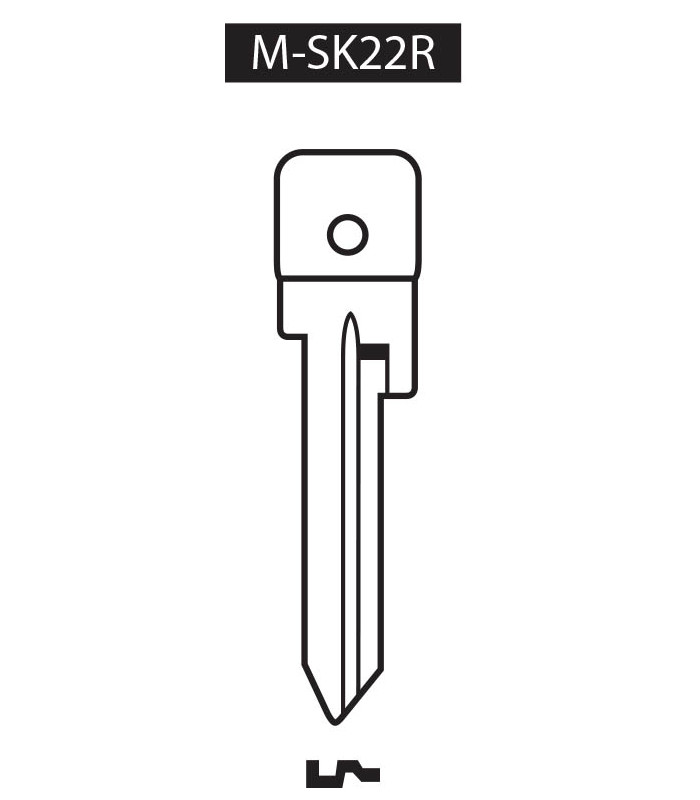 M-SK22R, Ebauche pour clé à transpondeur profil SK22R
