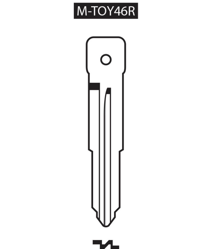 M-TOY46R, Ebauche pour clé à transpondeur profil TOY46R M-TOY46R, Ebauche pour clé à transpondeur profil TOY46R