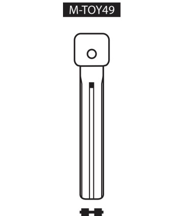 M-TOY49, Ebauche pour clé à transpondeur profil TOY49