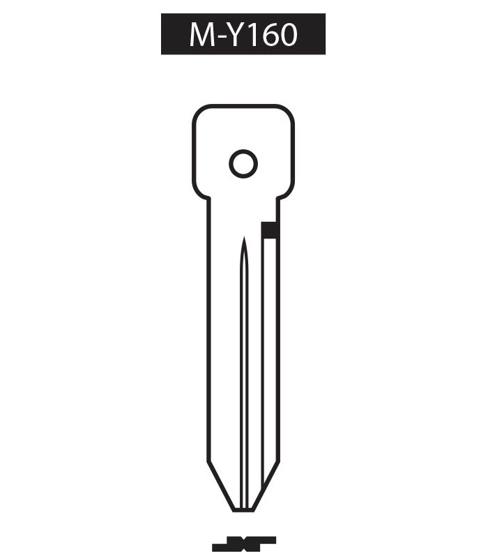 M-Y160, Ebauche pour clé à transpondeur profil Y160
