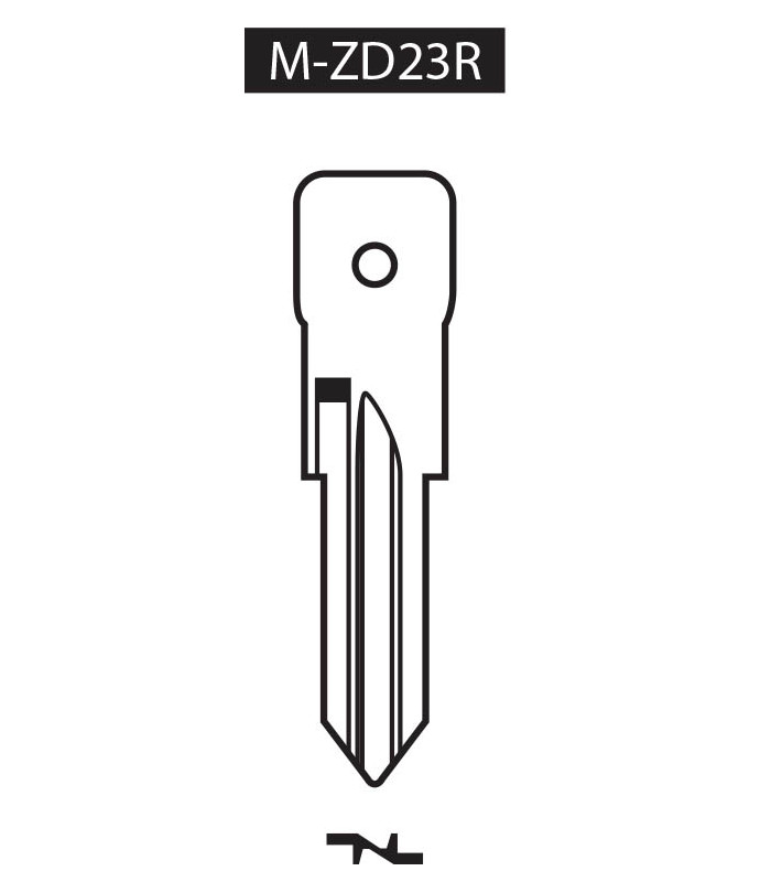 M-ZD23R, Ebauche pour clé à transpondeur profil ZD23R