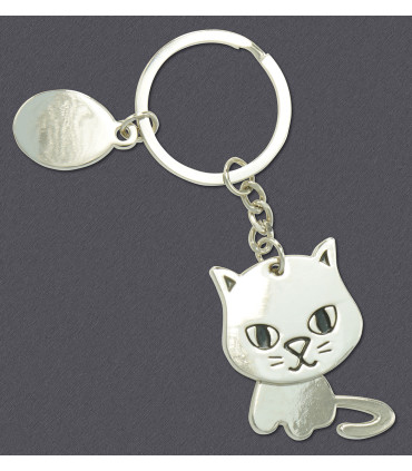 Porte clés Métal Chat