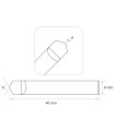 F-698 - Fraise à double tranchant en carbure monobloc pour Machines Silca et JMA F-698 - Fraise à double tranchant en carbure monobloc pour Machines Silca et JMA