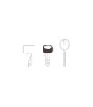 F-698 - Fraise à double tranchant en carbure monobloc pour Machines Silca et JMA F-698 - Fraise à double tranchant en carbure monobloc pour Machines Silca et JMA