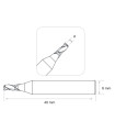 F-3124 - Fraise à rainurer 2 tailles en carbure monobloc Langya pour machines Silca et JMA F-3124 - Fraise à rainurer 2 tailles en carbure monobloc Langya pour machines Silca et JMA