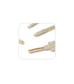 F-3124 - Fraise à rainurer 2 tailles en carbure monobloc Langya pour machines Silca et JMA F-3124 - Fraise à rainurer 2 tailles en carbure monobloc Langya pour machines Silca et JMA
