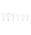 F-3124 - Fraise à rainurer 2 tailles en carbure monobloc Langya pour machines Silca et JMA F-3124 - Fraise à rainurer 2 tailles en carbure monobloc Langya pour machines Silca et JMA