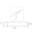 F-3768 - Fraise à simple tranchant en carbure monobloc pour Machines Silca et JMA F-3768 - Fraise à simple tranchant en carbure monobloc pour Machines Silca et JMA