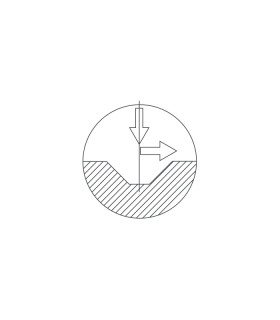 F-1224 - Fraise à simple tranchant en carbure monobloc pour clés à double rangée de broches pour Machines Silca et JMA F-1224 - Fraise à simple tranchant en carbure monobloc pour clés à double rangée de broches pour Machines Silca et JMA