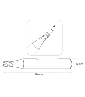F-3851 - Fraise à rainurer 2 tailles en carbure monobloc haute finition pour machines Silca et JMA F-3851 - Fraise à rainurer 2 tailles en carbure monobloc haute finition pour machines Silca et JMA