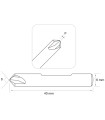 F-2841 - Fraise à chanfreiner 2 tailles en carbure monobloc pour Machines Silca et JMA F-2841 - Fraise à chanfreiner 2 tailles en carbure monobloc pour Machines Silca et JMA