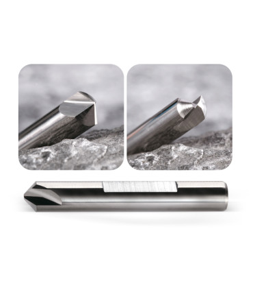 F-2841 - Fraise à chanfreiner 2 tailles en carbure monobloc pour Machines Silca et JMA