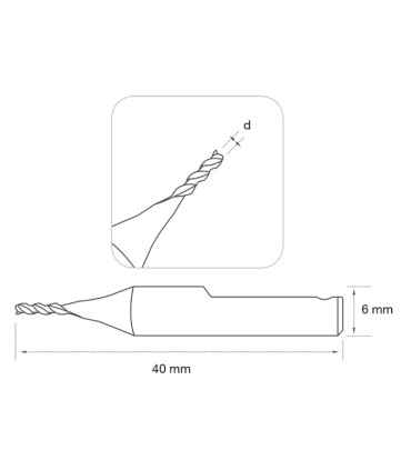 F-2024 - Fraise à rainurer 2 tailles en carbure monobloc  pour machines Keyline