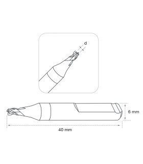 F-1573 - Fraise à rainurer 2 tailles en carbure monobloc  pour machines Keyline F-1573 - Fraise à rainurer 2 tailles en carbure monobloc  pour machines Keyline