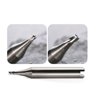 F-3524 - Fraise à rainurer 2 tailles en carbure monobloc pour machines électroniques SILCA VIPER et autres