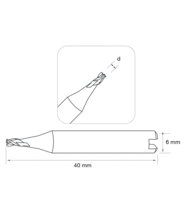 F-1716 - Fraise à rainurer 2 tailles en carbure monobloc pour machines électroniques SILCA VIPER et autres