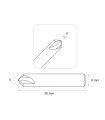 F-3408 - Fraise à chanfreiner 2 tailles en carbure monobloc pour machines SILCA FUTURA F-3408 - Fraise à chanfreiner 2 tailles en carbure monobloc pour machines SILCA FUTURA