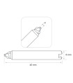 F-1452 - Fraise à rainurer 2 tailles avec chanfrein en carbure monobloc pour machines électroniques SILCA F-1452 - Fraise à rainurer 2 tailles avec chanfrein en carbure monobloc pour machines électroniques SILCA
