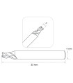 F-3801 - Fraise à rainurer 2 tailles en carbure monobloc pour machines KEYLINE F-3801 - Fraise à rainurer 2 tailles en carbure monobloc pour machines KEYLINE
