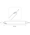 F-4036 - Fraise à chanfreiner 2 tailles en carbure monobloc pour machines KEYLINE F-4036 - Fraise à chanfreiner 2 tailles en carbure monobloc pour machines KEYLINE