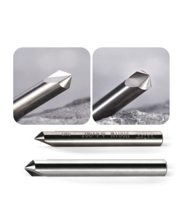 F-4036 - Fraise à chanfreiner 2 tailles en carbure monobloc pour machines KEYLINE