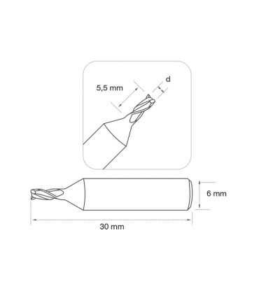 F-3588 - Fraise à rainurer 2 tailles en carbure monobloc pour machines SILCA FUTURA