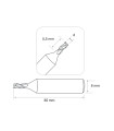 F-3800 - Fraise à rainurer 2 tailles en carbure monobloc pour machines SILCA FUTURA F-3800 - Fraise à rainurer 2 tailles en carbure monobloc pour machines SILCA FUTURA