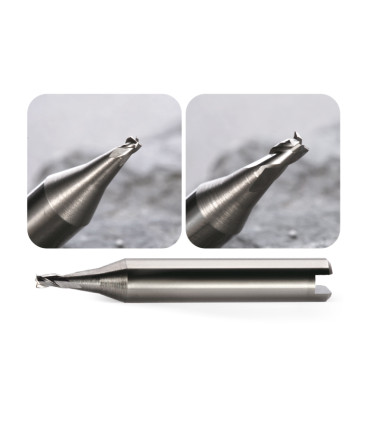 F-1463 - Fraise à rainurer 2 tailles en carbure monobloc pour machines électroniques SILCA VIPER et autres