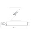 F-4035 - Fraise à rainurer 2 tailles en carbure monobloc pour machines KEYLINE F-4035 - Fraise à rainurer 2 tailles en carbure monobloc pour machines KEYLINE
