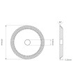 F-731 - Fraise-scie 3 tailles en carbure monobloc F-731 - Fraise-scie 3 tailles en carbure monobloc