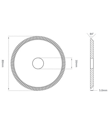 F-1767 - Fraise-scie 3 tailles en HSS M35-revêtement TiALN pour Machines KEYLINE et  JMA