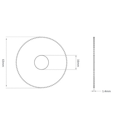 F-1002 - Fraise-scie 1 taille en carbure monobloc pour Machines JMA