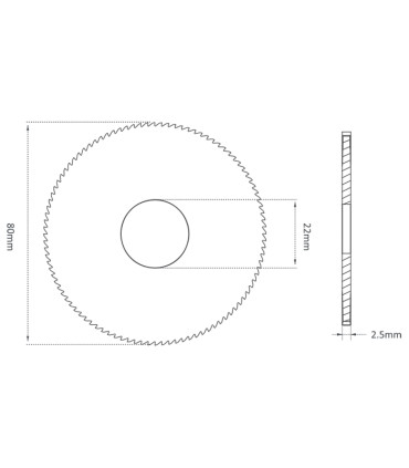 F-3460 - Fraise-scie 1 taille en carbure monobloc pour Machines SILCA