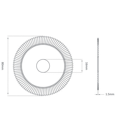 F-3590 - Fraise-scie 3 tailles en carbure monobloc pour Machines JMA